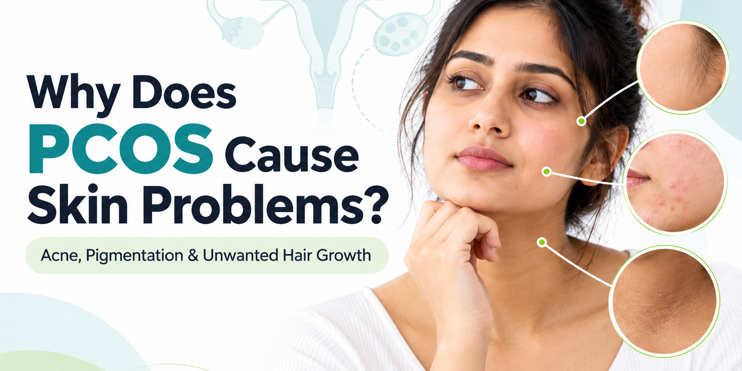 PCOS Skin Problems Explained PCOS Skin Problems: Acne, Pigmentation & Facial Hair